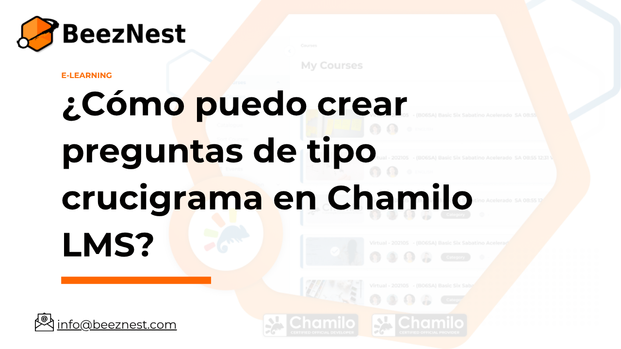 ¿Cómo puedo crear preguntas de tipo crucigrama en Chamilo LMS?