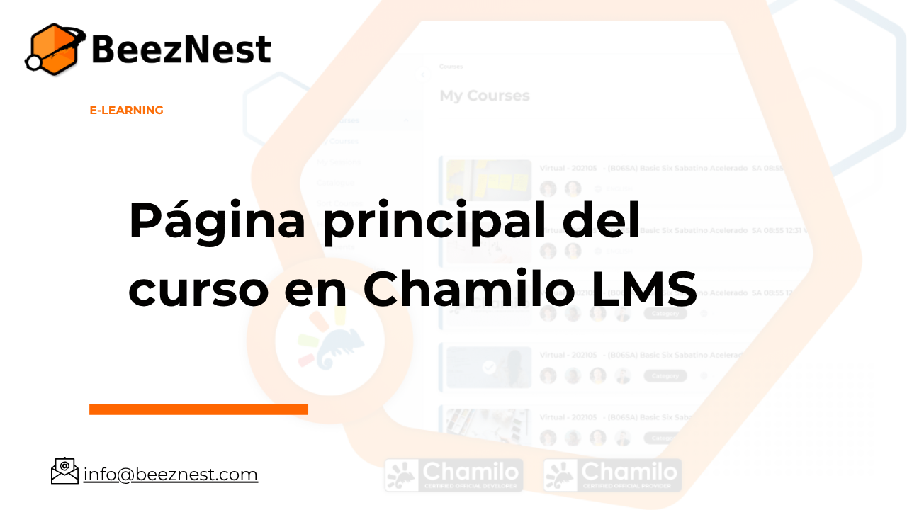 Página principal del curso en Chamilo LMS