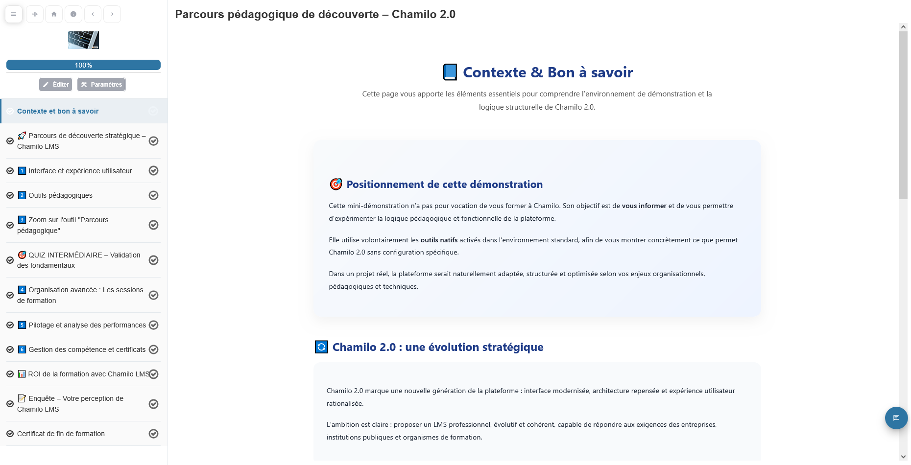 Exemple parcours pédagogique