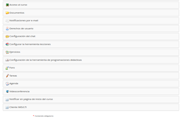 Img Configuración de los cursos