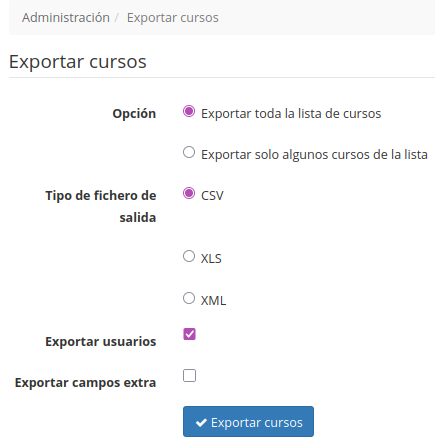 Img exportar cursos