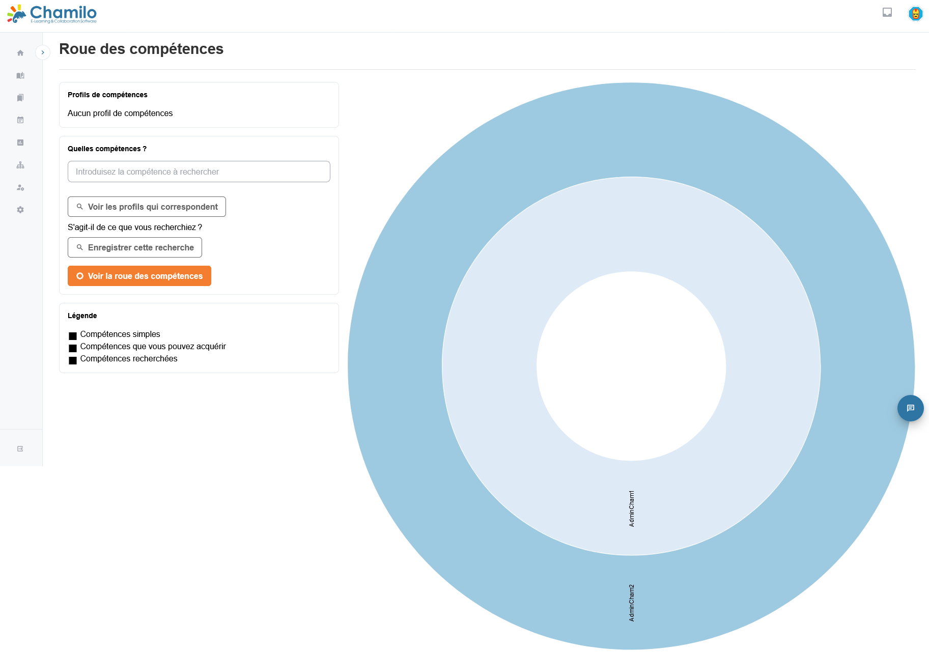 Chamilo LMS, compétences et Open Badges
