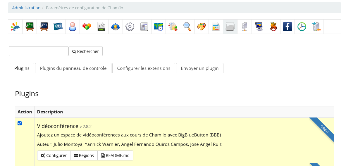 plugin bigbuebutton de Chamilo LMS 