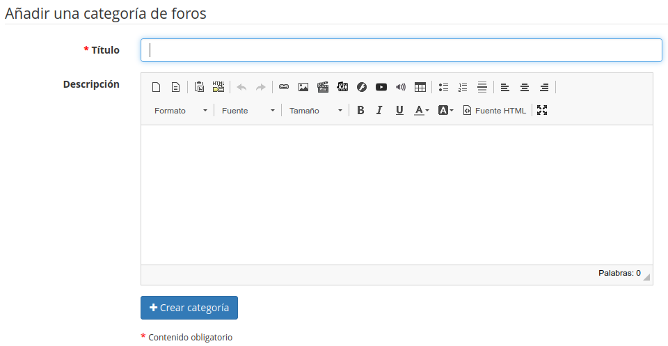 categoria foro