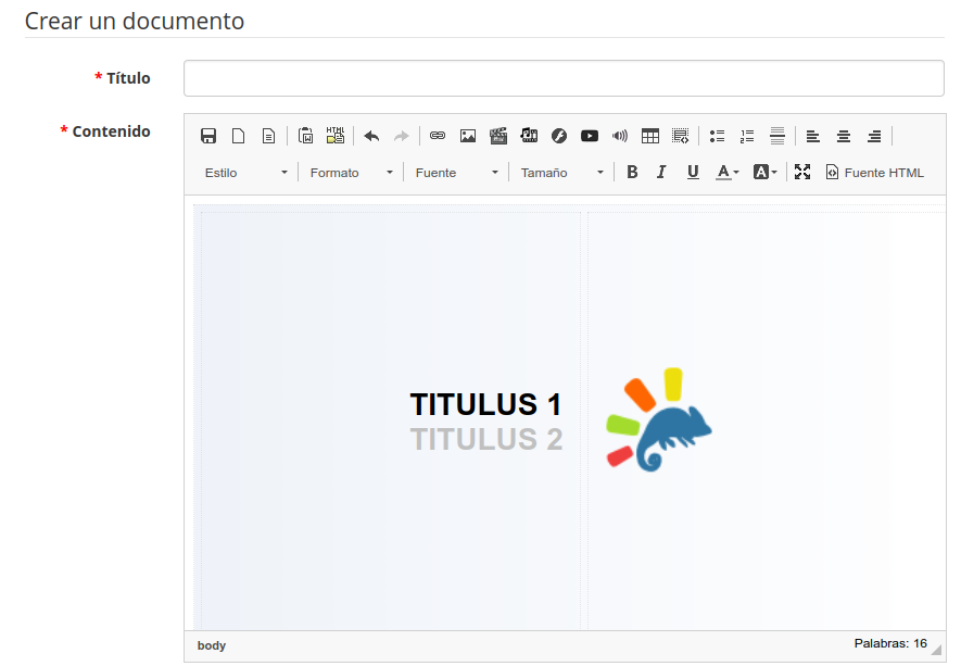 crear documento