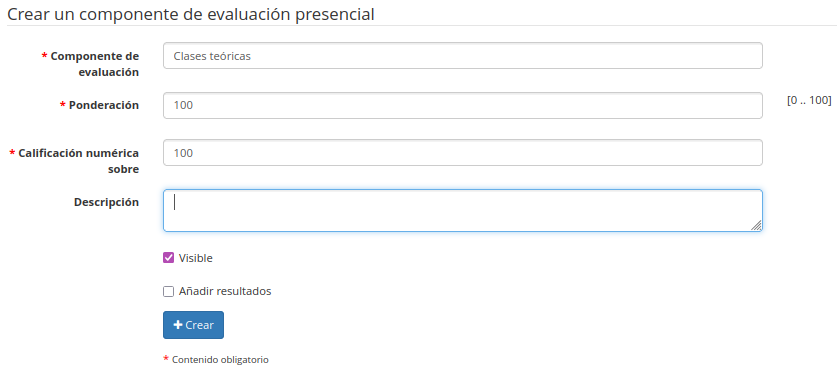 evaluación presencial